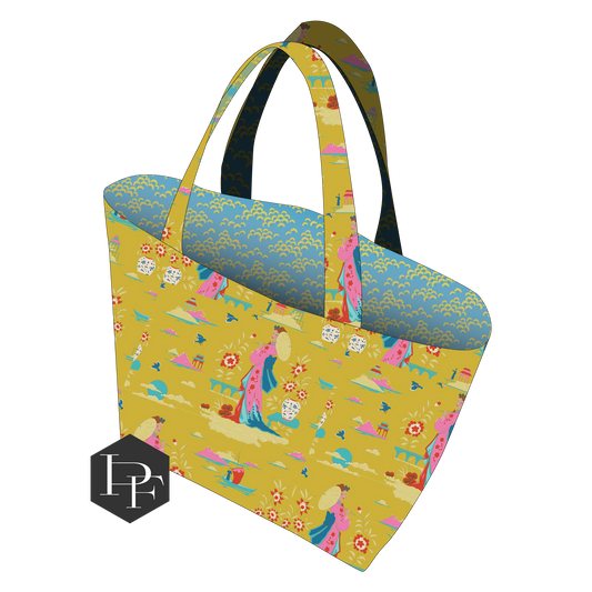 Slicker Tote Sew Along - Slicker Kit in Bloomsville Yellow - Tote Kit - LGD131-BLOOMYELL