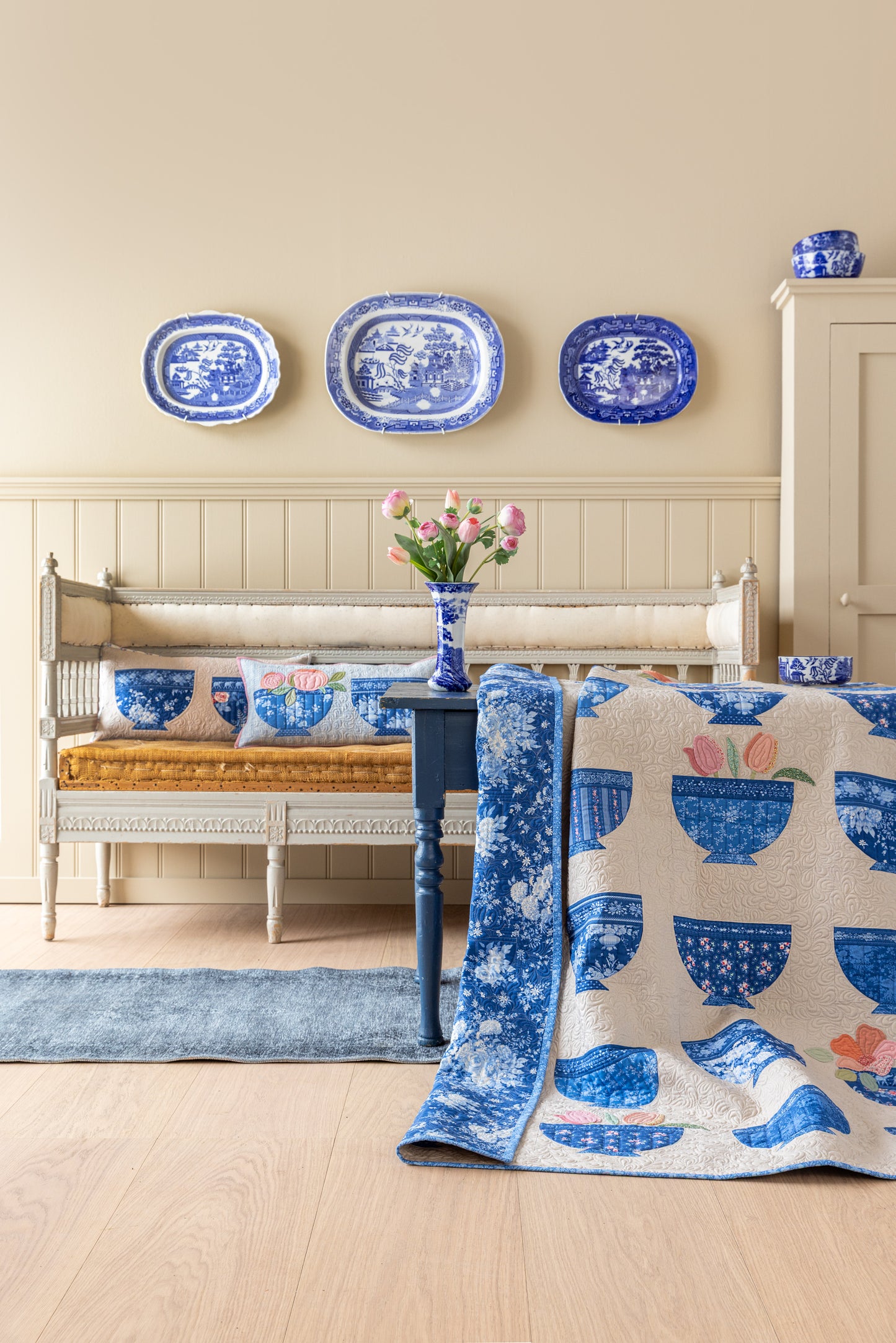 Bowl Collection Quilt Kit {Putty} - Something Blue Collection by Tilda Fabrics