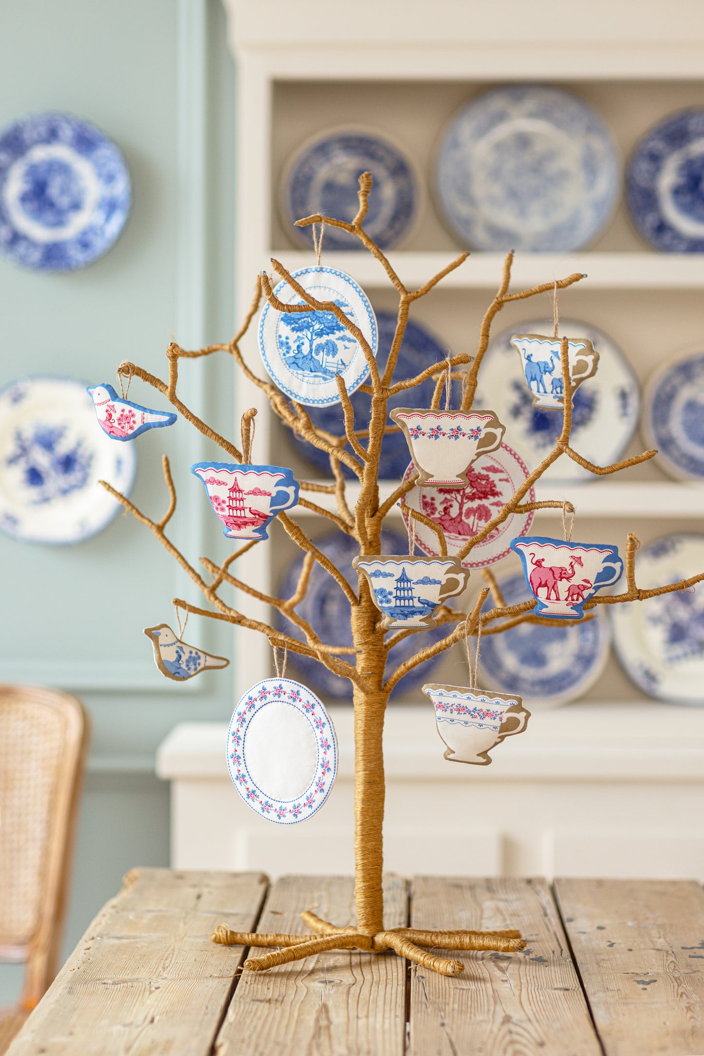 Labels & Ornaments Ochre - Something Blue by Tilda Fabrics - Half Yard Fabric