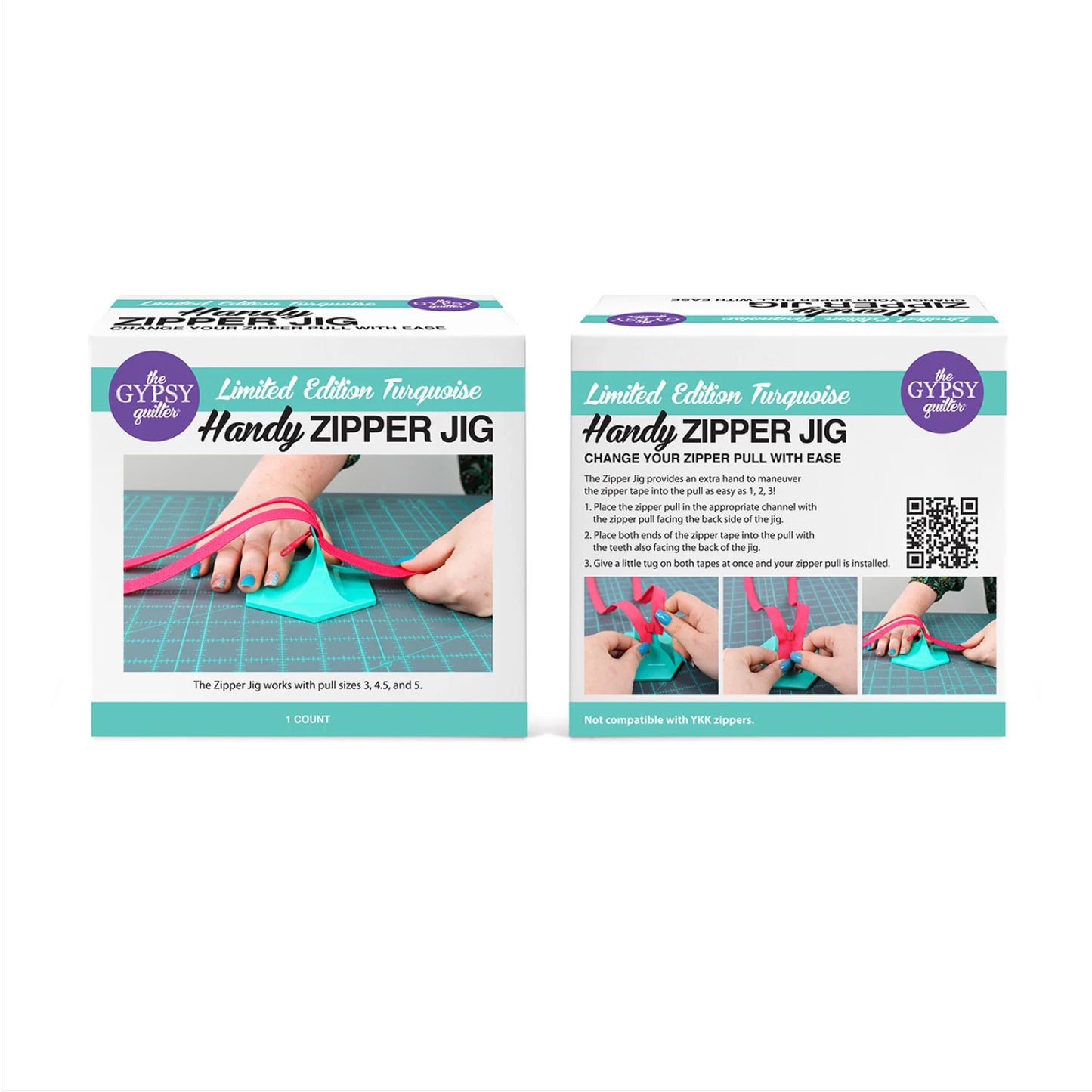 The Gypsy Quilter - Zipper Jig - Gypsy Turquoise - TGQ119L