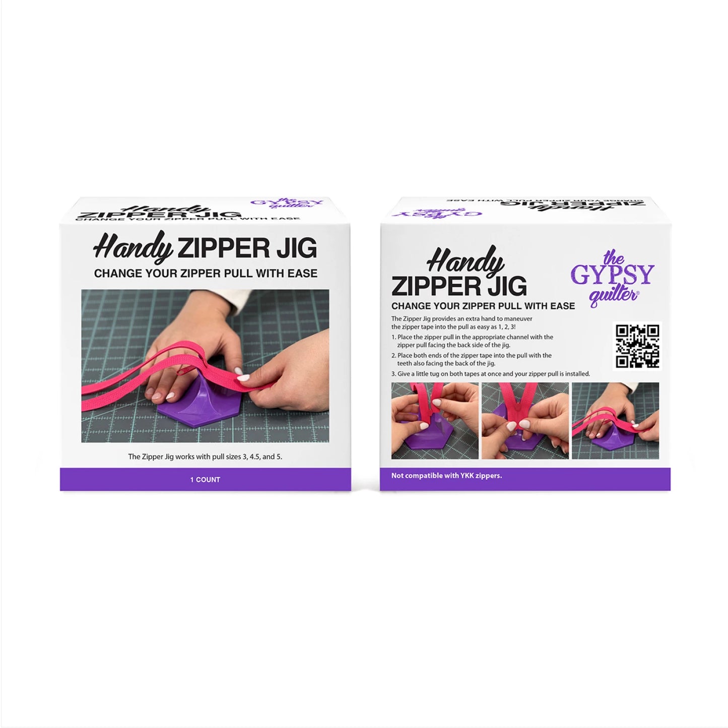 The Gypsy Quilter - Zipper Jig - Gypsy Purple - TGQ119