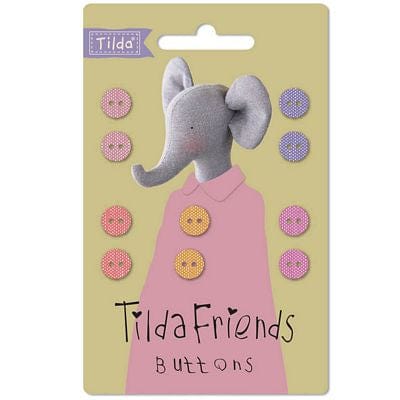 Tilda Friends Chambray Buttons - Warm Colors - TIL400050