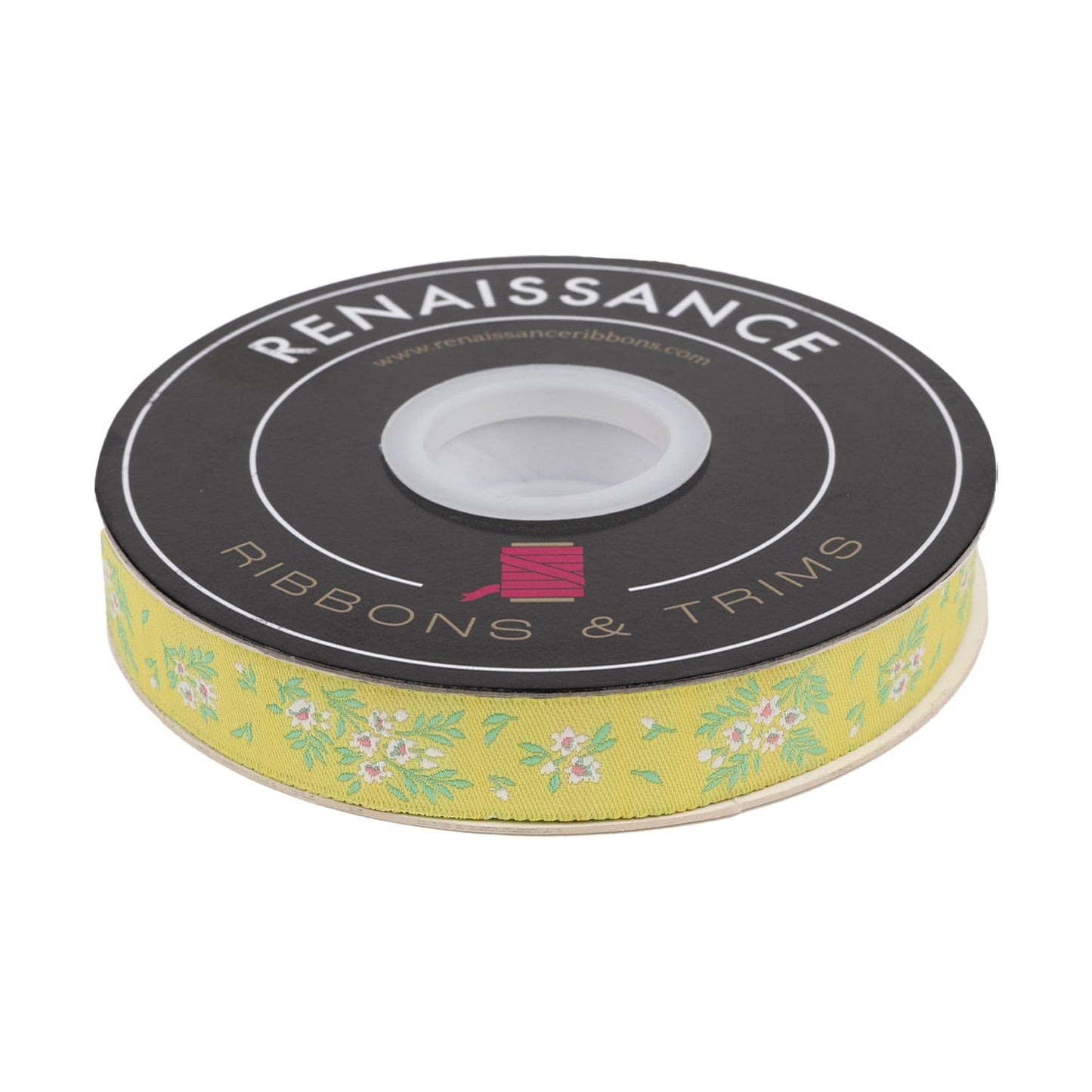 Renaissance Ribbons - True Colors 2025 - What a Ditz in Buttercup - 5/8" width - By Tula Pink - One Yard