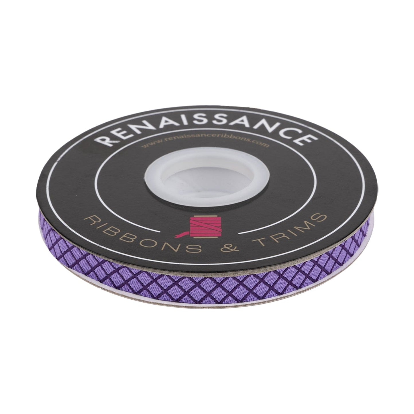 Renaissance Ribbons - True Colors 2025 - On the Grid in Mysterious - 3/8" width - By Tula Pink - One Yard