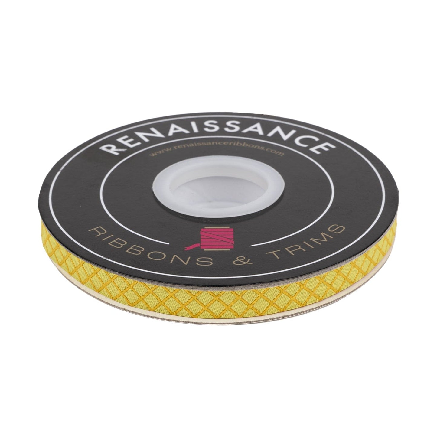 Renaissance Ribbons - True Colors 2025 - On the Grid in Highlighter - 3/8" width - By Tula Pink - One Yard