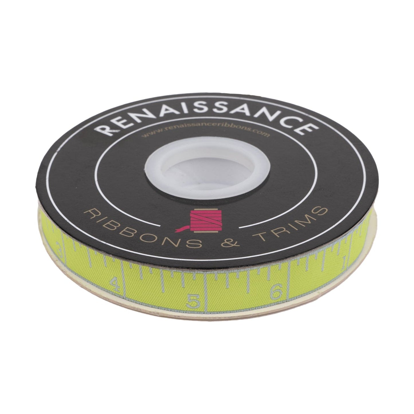 Renaissance Ribbons - True Colors 2025 - Measure Twice in Lightning Bug - 5/8" width - By Tula Pink - One Yard