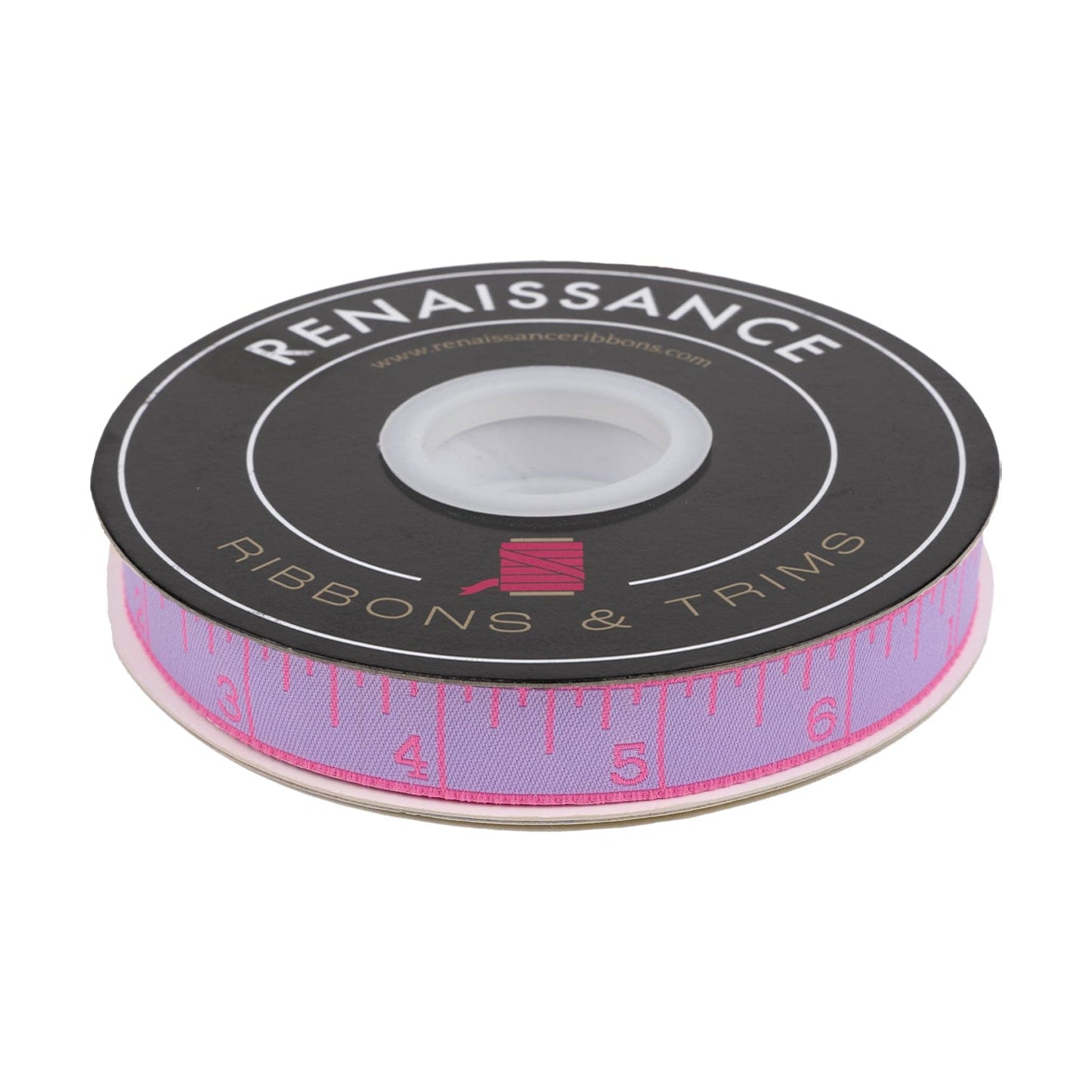 Renaissance Ribbons - True Colors 2025 - Measure Twice in Bougainvillea - 5/8" width - By Tula Pink - One Yard