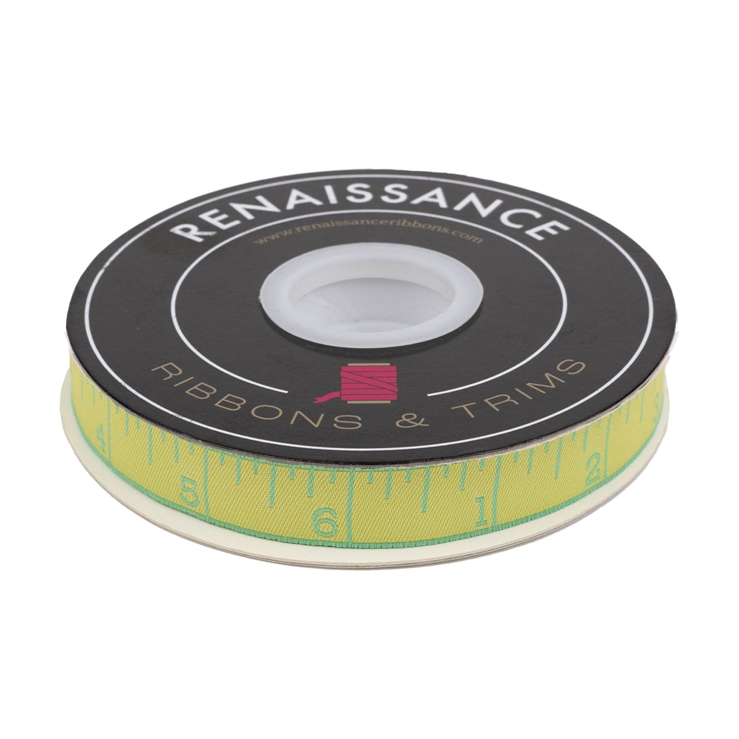 Renaissance Ribbons - True Colors 2025 - Measure Twice in Lemon Zest - 5/8" width - By Tula Pink - One Yard
