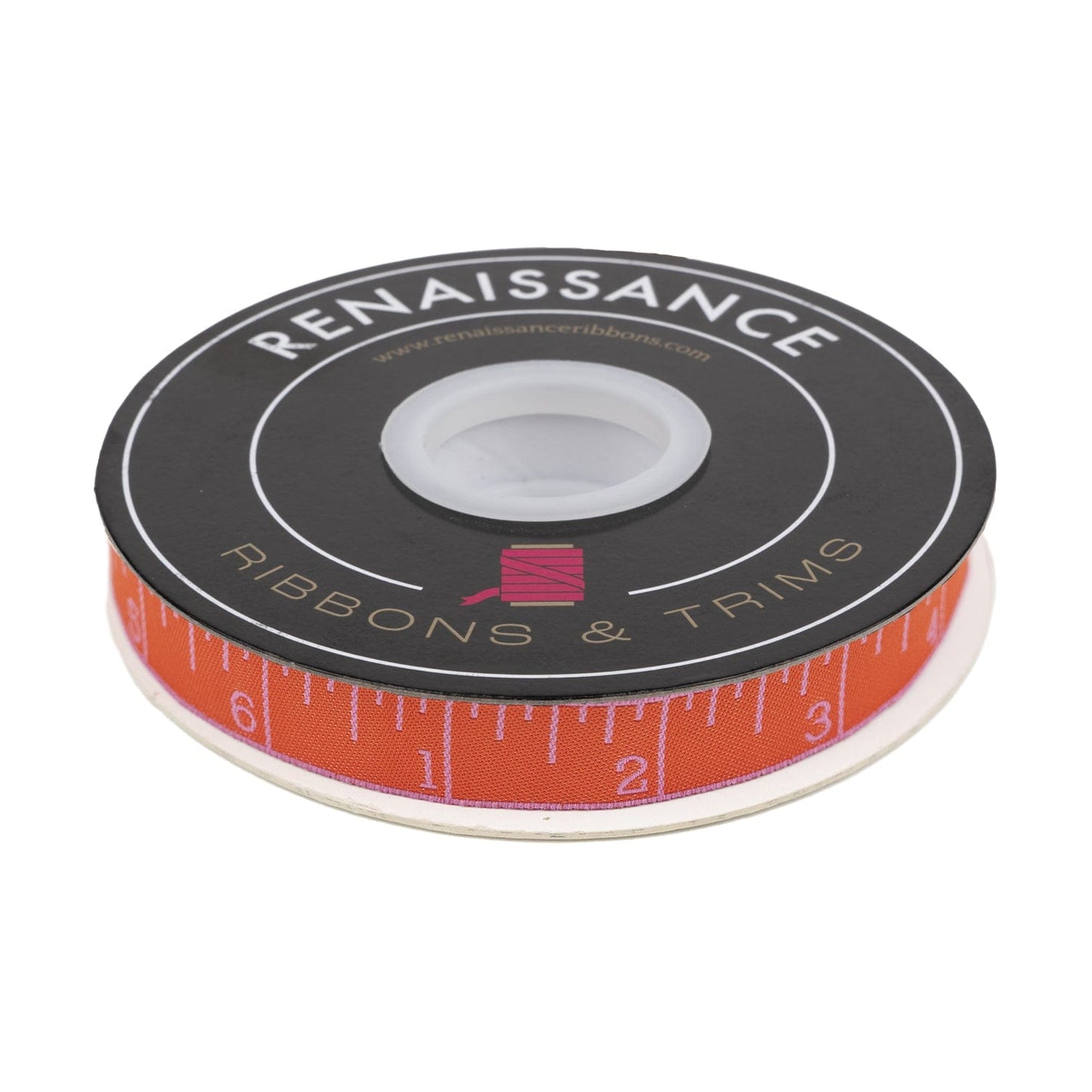 Renaissance Ribbons - True Colors 2025 - Measure Twice in Sweet Tomato - 5/8" width - By Tula Pink - One Yard