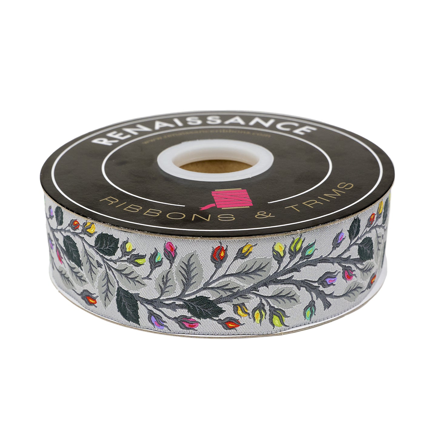 Graywork - Beautymark in Fog - 1-1/2" width - by Tula Pink - One Yard