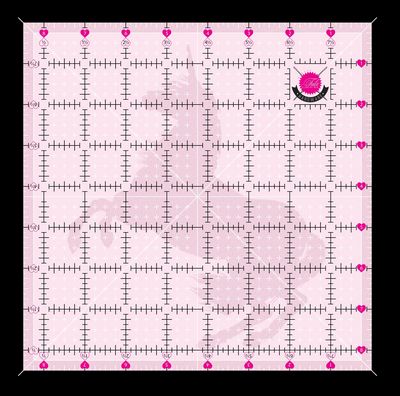 PREORDER - Tula Pink Hardware - 8.5" X 8.5" - Non Slip Unicorn Ruler - TP2SQ8