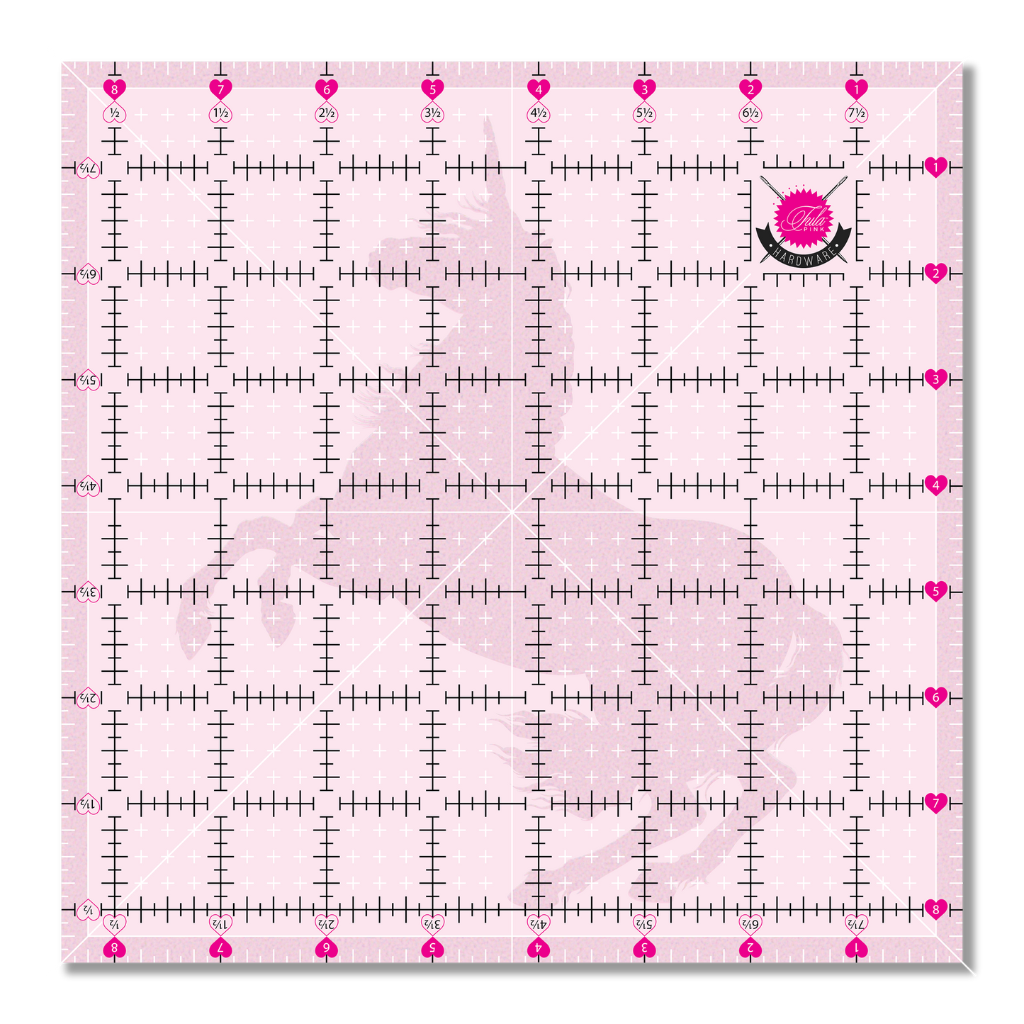 Tula Pink Hardware - 8.5" X 8.5" - Non Slip Unicorn Ruler - TP2SQ8