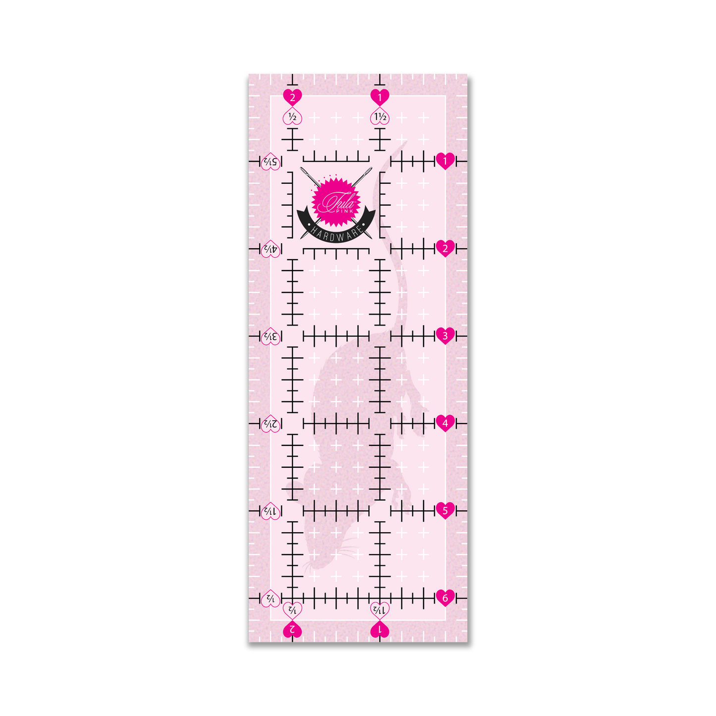Tula Pink Hardware - 2.5" X 6.5" - Non Slip Mouse Ruler - TP2X6