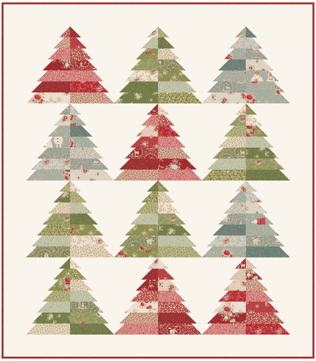 Tole Christmas Tree Farm Quilt Kit - Tilda's Merry Little Christmas - Fabric Only (Preorder)