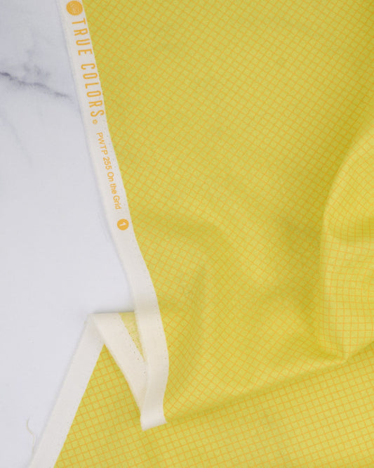 True Colors - On the Grid in Highlighter - Tula Pink - PWTP255.HIGHLIGHTER - Quilting Fabric