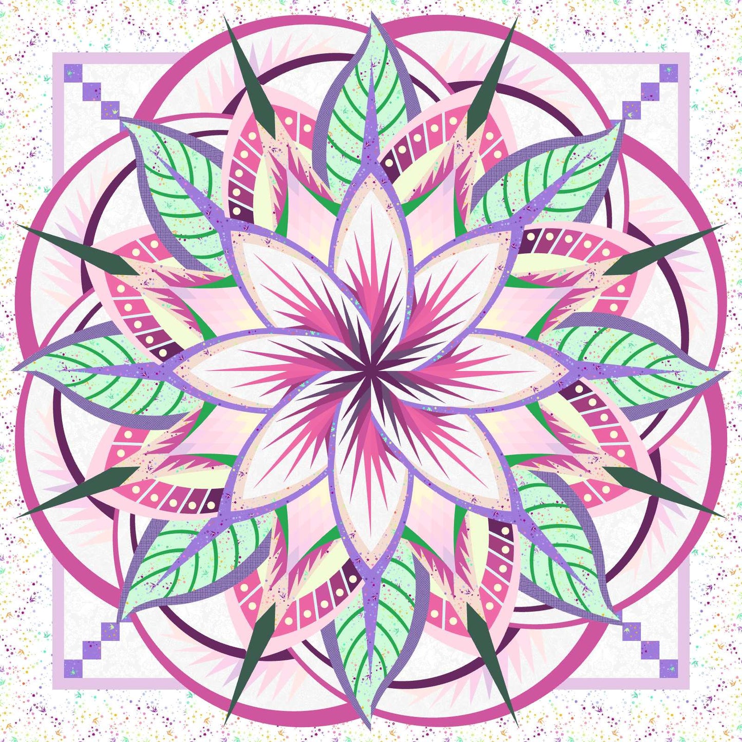 Jungle Magnolia (Wall) Tula Pink Quilt Kit - Fabric Only (Preorder)