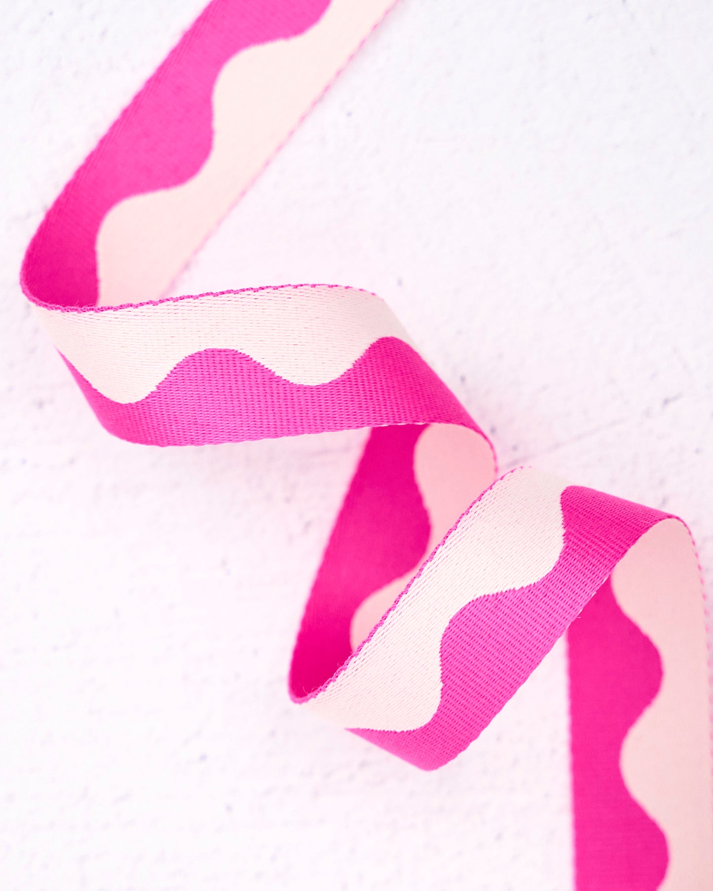 Wavy Webbing in Acid Pink - 1" width - by Renaissance Ribbons - 3 YD PACK