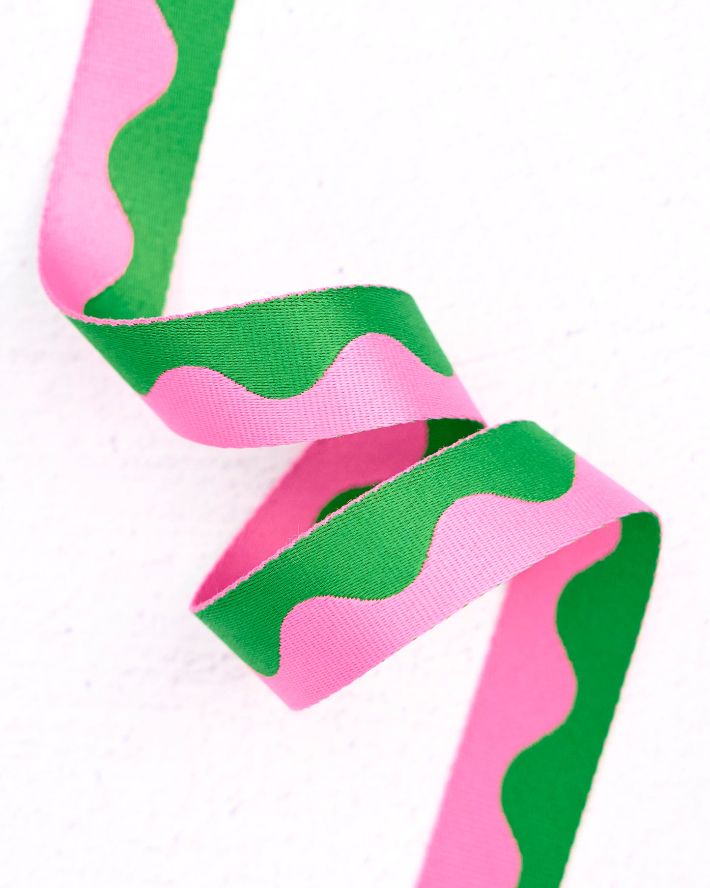 Wavy Webbing in Dragonfruit - 1" width - by Renaissance Ribbons - 3 YD PACK