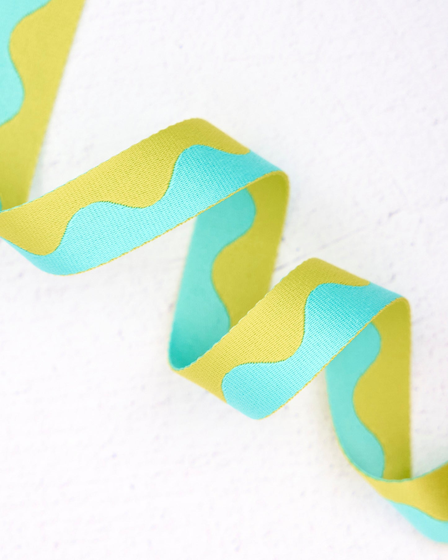 Wavy Webbing in Lime Splash - 1" width - by Renaissance Ribbons - 3 YD PACK