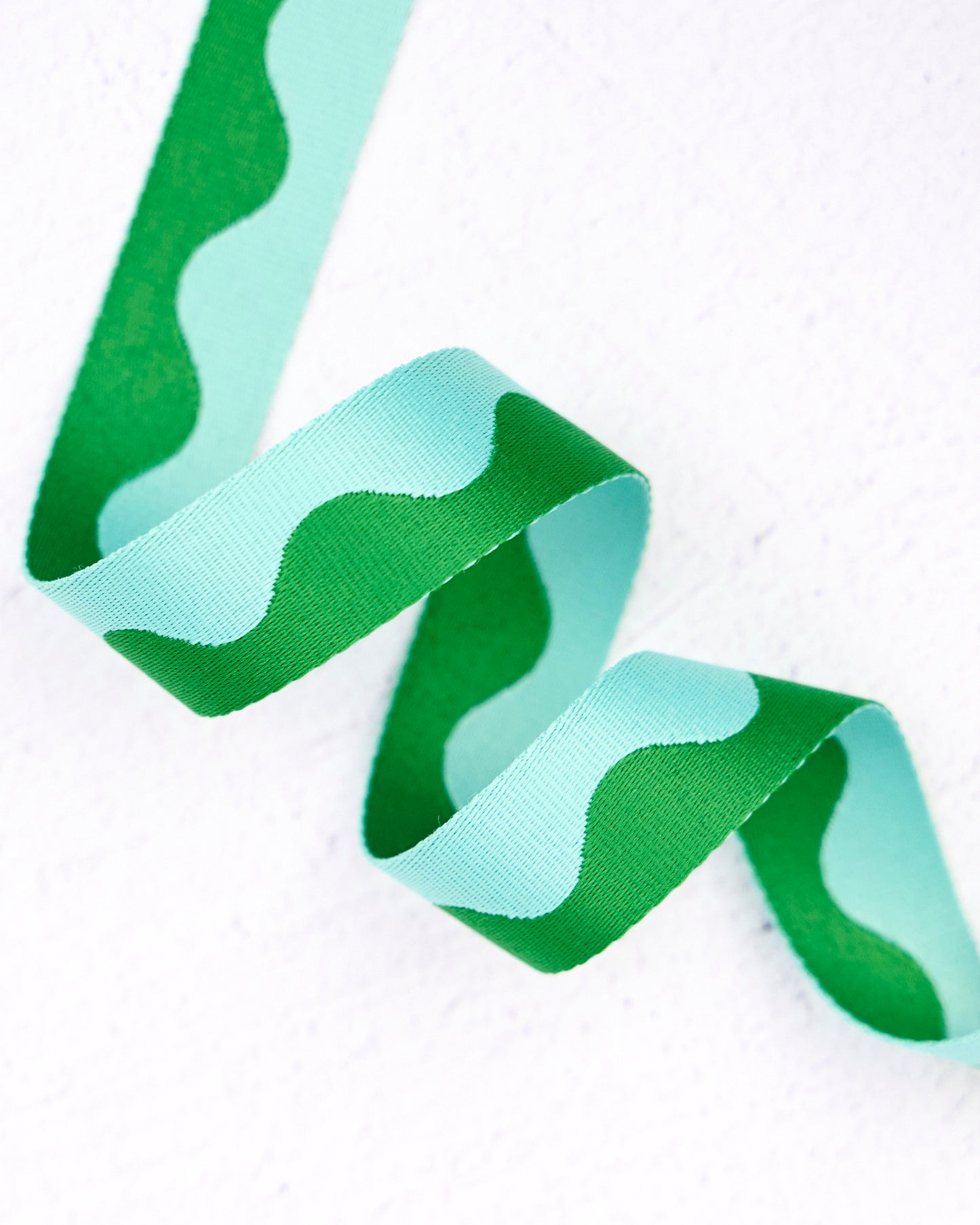 Wavy Webbing in Ocean Wave - 1" width - by Renaissance Ribbons - 3 YD PACK