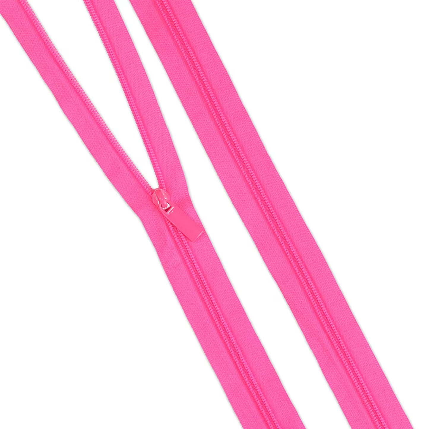 Tula Pink Neon Pink #5 Nylon Coil Zippers: 3 Yards With 9 Pulls by Sallie Tomato notions product photo SKU ZBY5C145