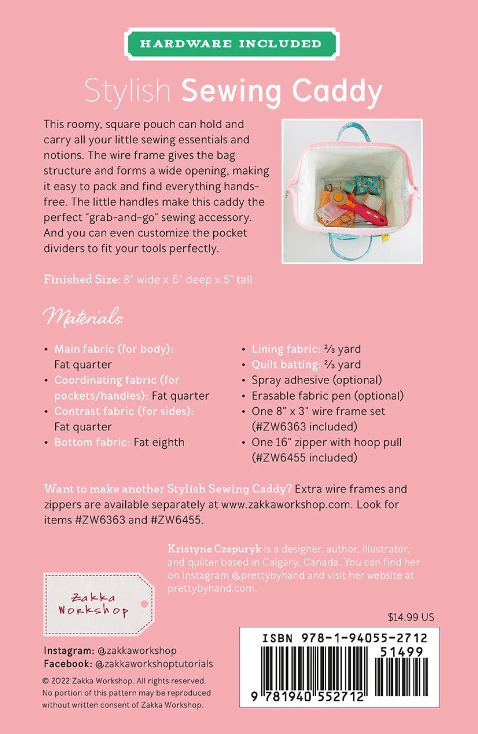 Stylish Sewing Caddy Kit - Zakka Workshop - ZW2712