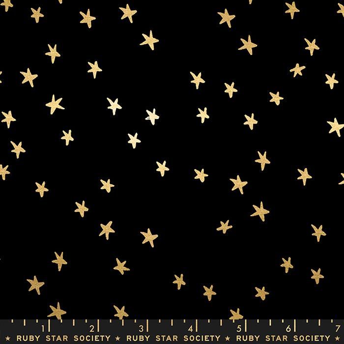 Starry - Starry in Black Gold - RS4109 50M - Half Yard