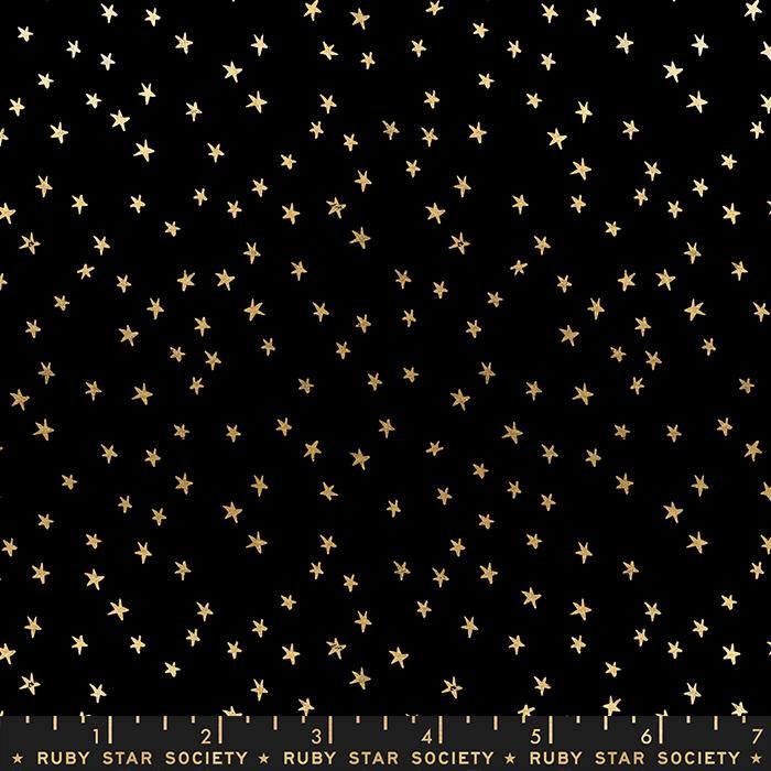 Starry - Mini Starry in Black Gold - RS4110 27M - Half Yard