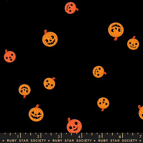 Trick or Treat Black - Boo Valley by Ruby Star Society - Half Yard Fabric (Preorder)