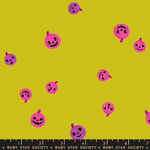 Trick or Treat Pistachio - Boo Valley by Ruby Star Society - Half Yard Fabric (Preorder)