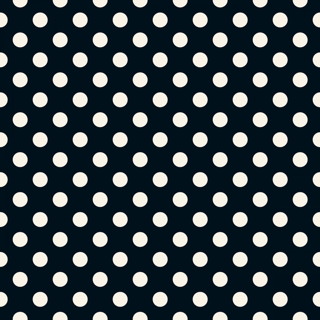 In Bloom - Dot in Black / Cream - C8075-BLACK - Half Yard