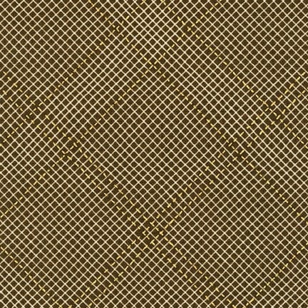 Cotton quilting fabric pattern called 'Diamond Grid in Brown'. Part of the 'Collection CF' fabric collection. Designed by Carolyn Friedlander for fabric company Robert Kaufman. SKU: AFRM-19932-16. 44-45 inch width.