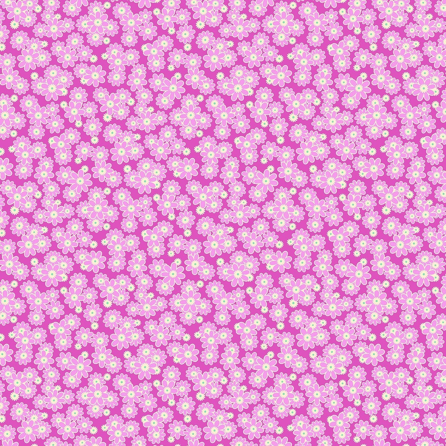 Dear Daisy in Violet quilting fabric, part of the Daisy Crush fabric collection by Heather Bailey (SKU: 91284-28)