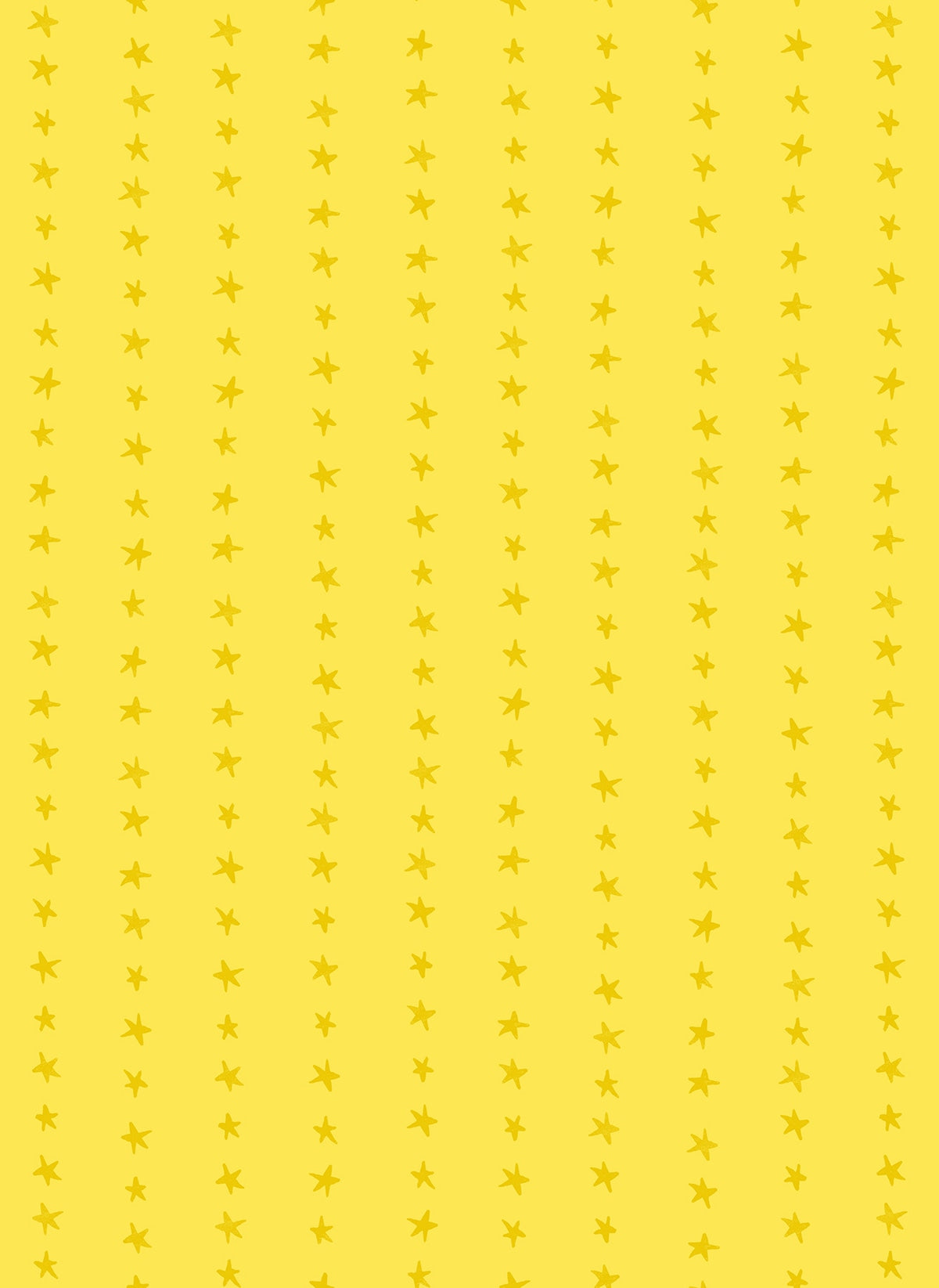 Moda's Daisy Days cotton quilting fabric with small yellow stars in rows on a bright chrome yellow background by Ruby Star Society's Alexia Abegg.