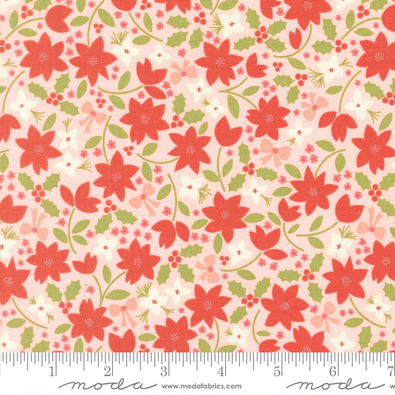 Christmas Flower in Blush - December Darling by My Sew Quilty Life for Moda (Preorder)