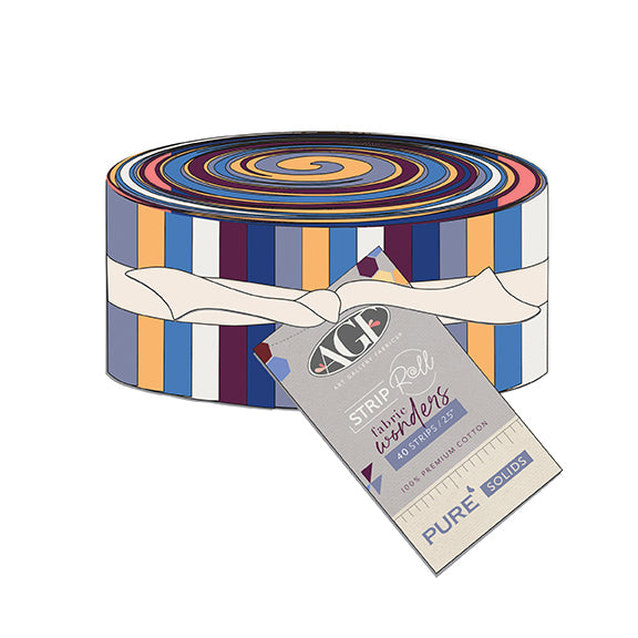 Pure Solids Horizon Edition 2.5-Inch Fabric Roll Strips, 40 Pieces - by Art Gallery Fabrics (Preorder)