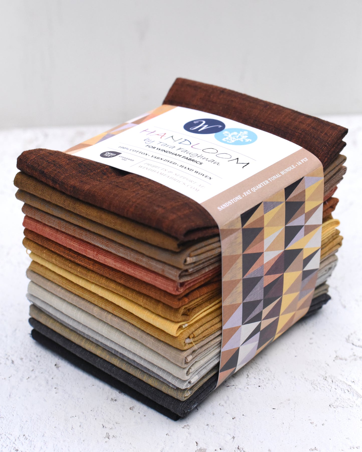 Handloom Fat Quarter Color Stories Bundle in Sandstone by Tara Faughnan, 16 pieces (Preorder)