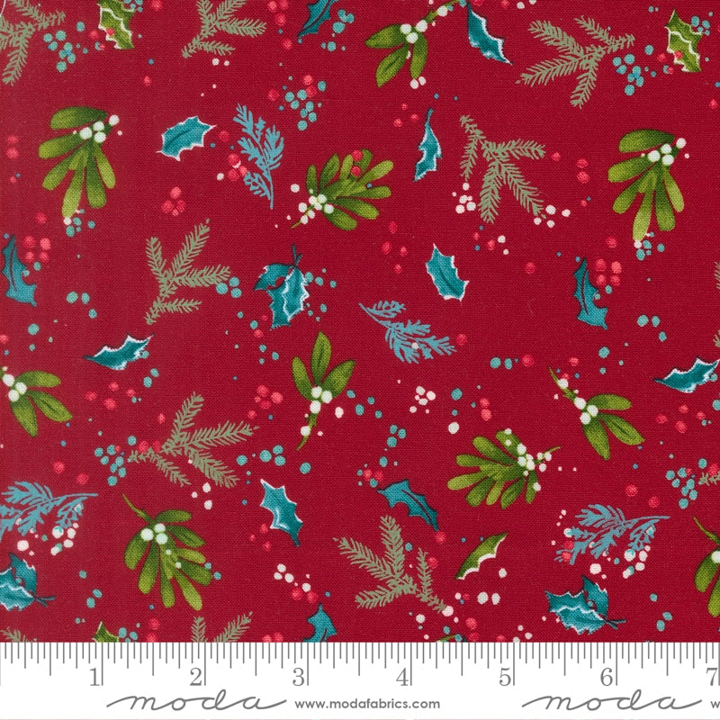 Mistletoe Crimson - Mums Christmas by Robin Pickens for Moda - Half Yard Fabric (Preorder)