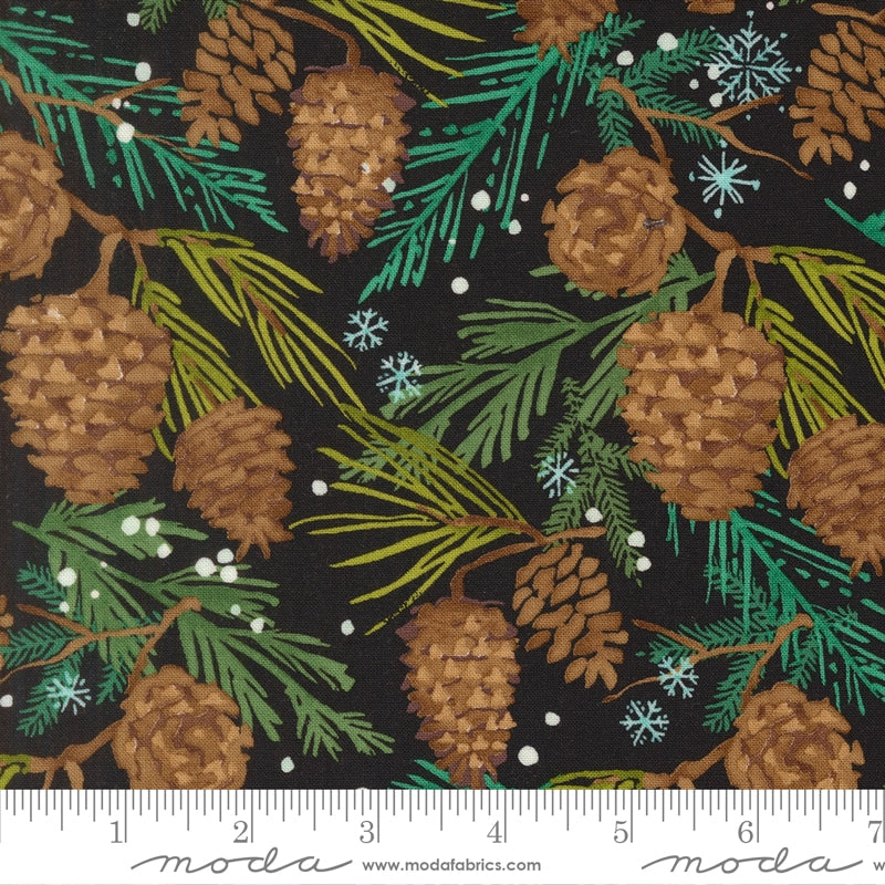Pinecones Midnight - Mums Christmas by Robin Pickens for Moda - Half Yard Fabric (Preorder)