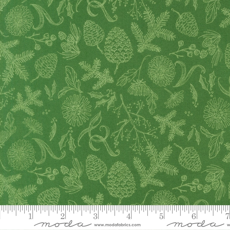 Natures Drawn Christmas Pine - Mums Christmas by Robin Pickens for Moda - Half Yard Fabric (Preorder)
