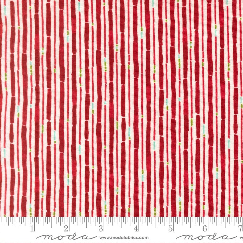 Painted Candy Cane Snow - Mums Christmas by Robin Pickens for Moda - Half Yard Fabric (Preorder)