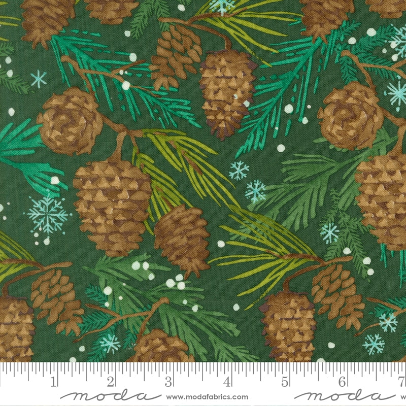 Pinecones Spruce - Mums Christmas by Robin Pickens for Moda - Half Yard Fabric (Preorder)