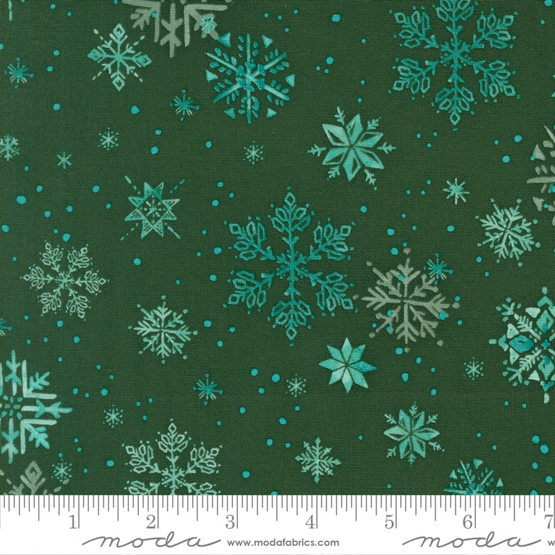 Snowflakes Spruce - Mums Christmas by Robin Pickens for Moda - Half Yard Fabric (Preorder)