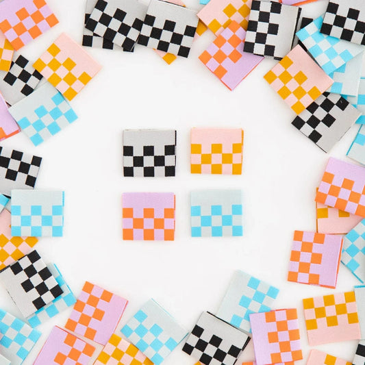 Sarah Hearts - Checkerboard Woven Labels - LP126