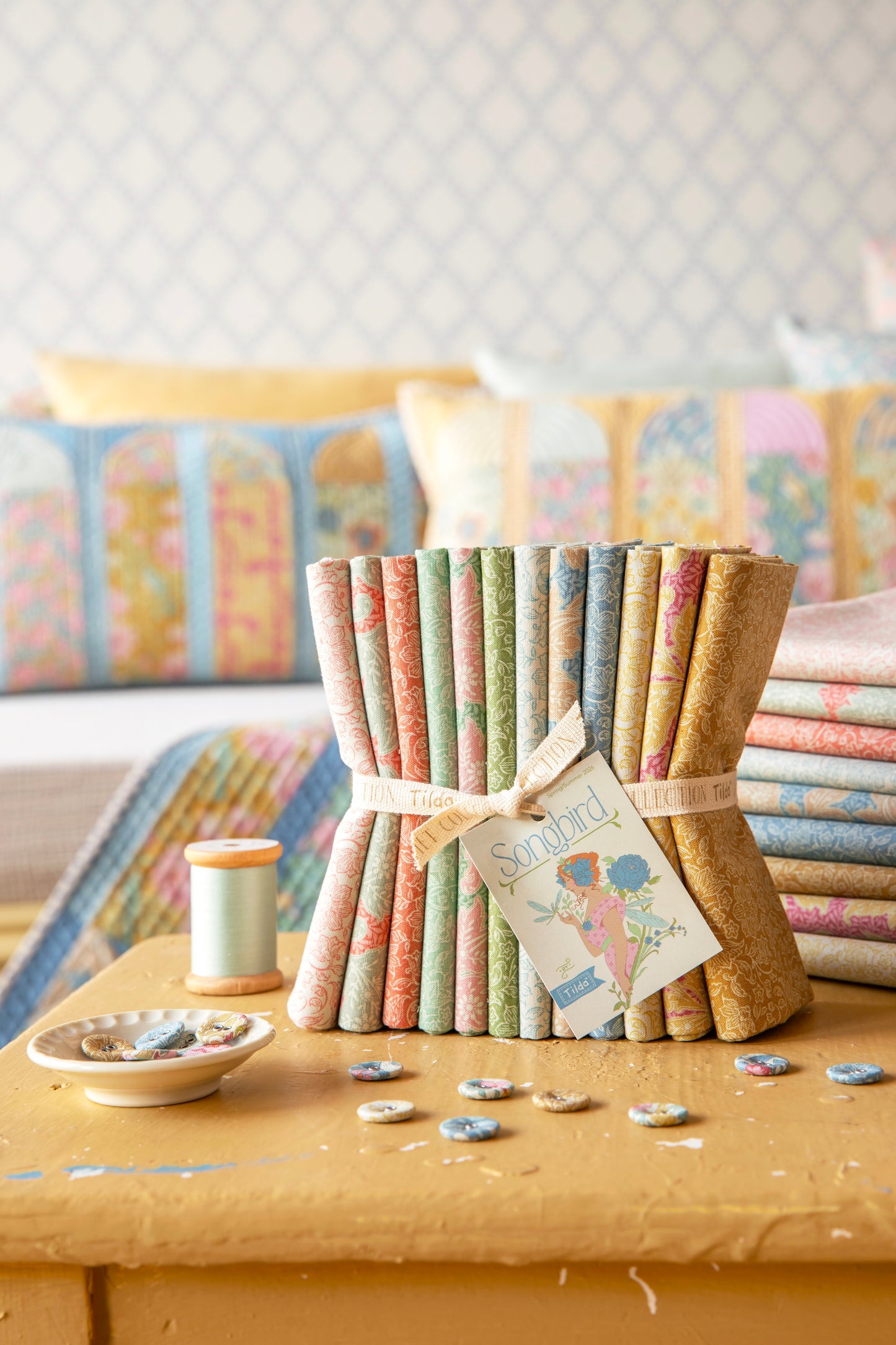 Songbird {Lila Blenders} Fat Quarter Bundle by Tilda Fabrics, 12 Pieces