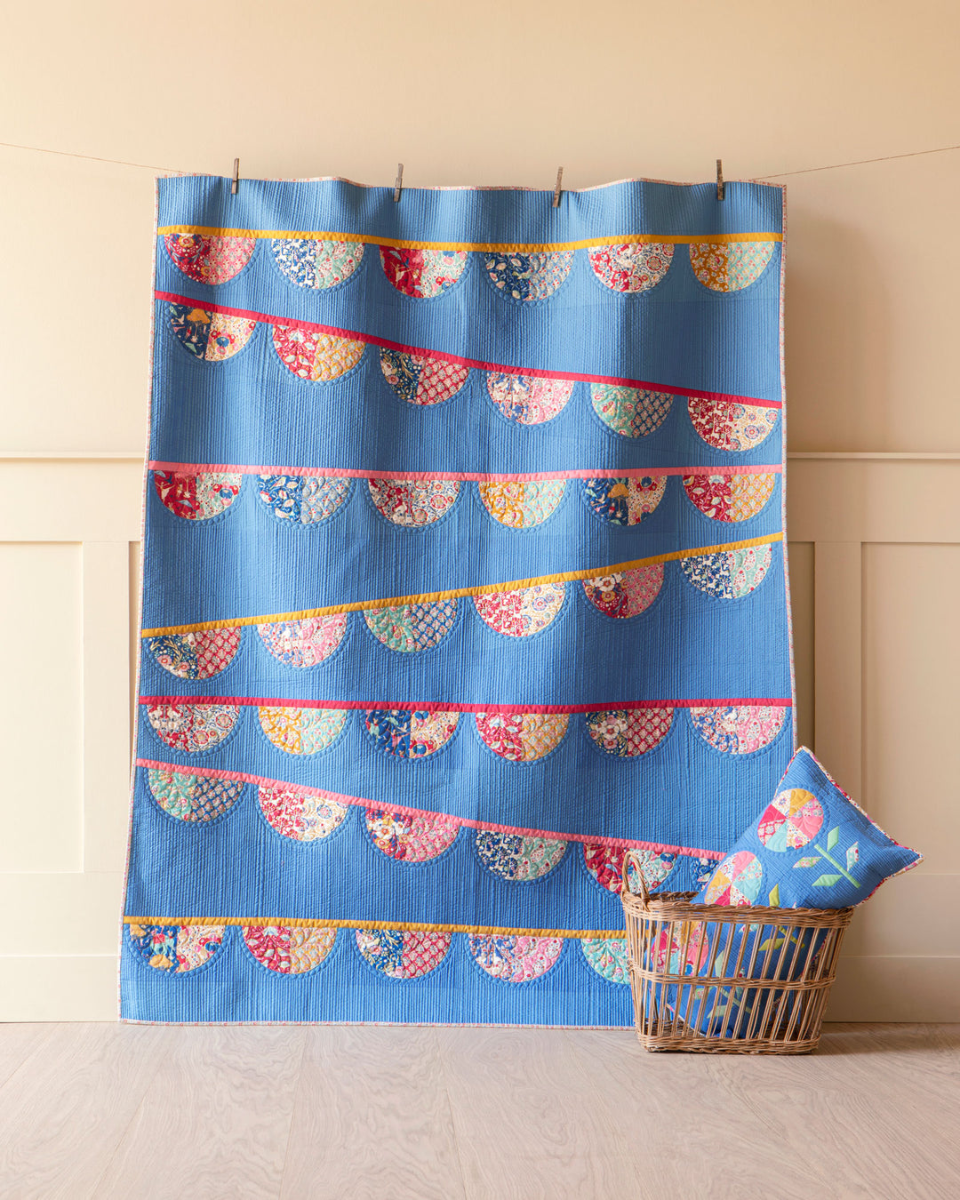 Jubilee - Bunting in Cornflower Blue - Quilt Kit