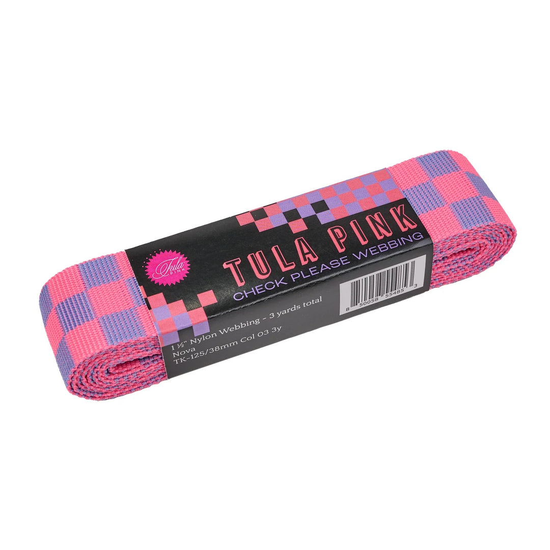1-1/2" Webbing - Check Please in Nova - Tula Pink Untamed - Three Yard Pack