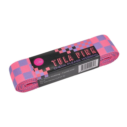 1-1/2" Webbing - Check Please in Nova - Tula Pink Untamed - Three Yard Pack