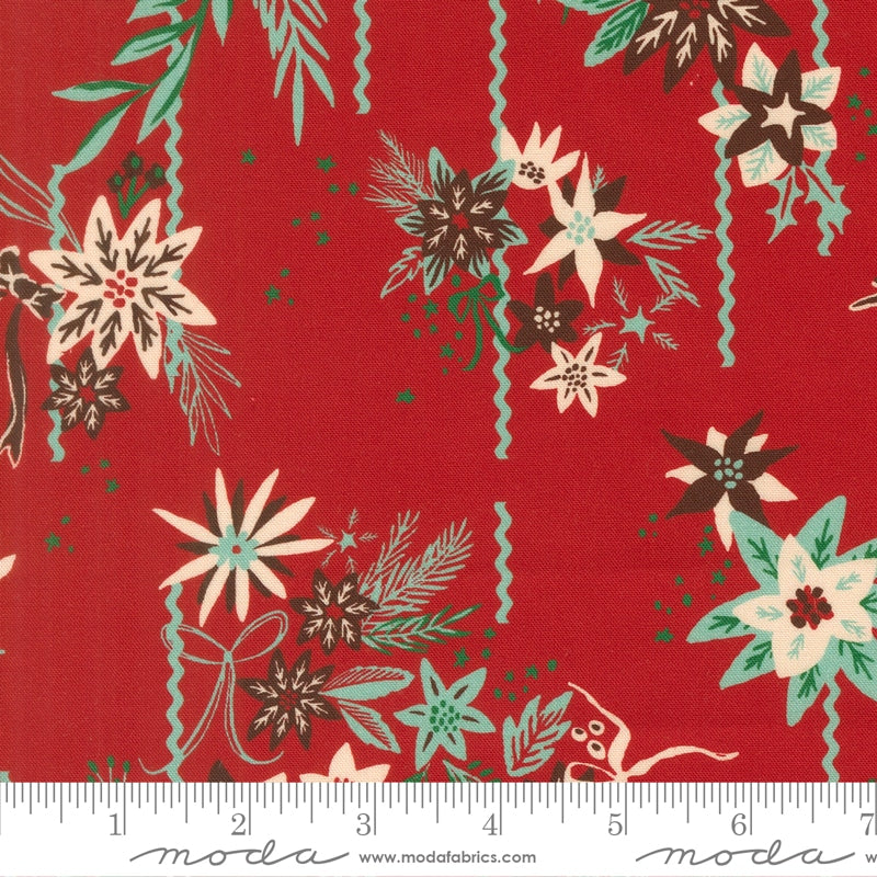 Holiday Bloom Christmas Red - Twinkle and Tinsel by Fancy That Design House for Moda - Half Yard Fabric (Preorder)