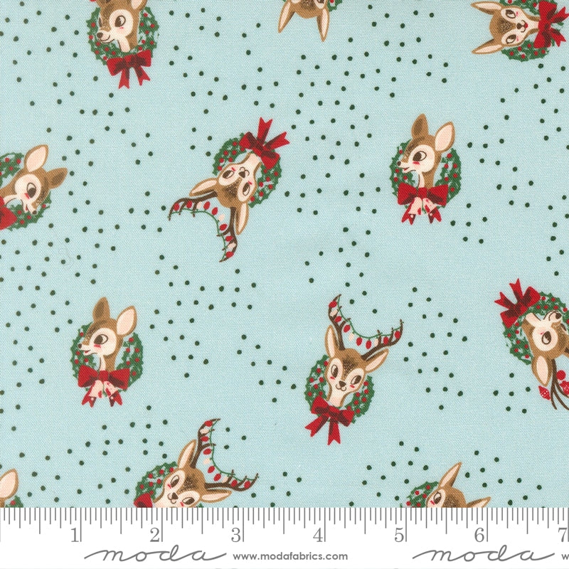 Darling Deer Mist - Twinkle and Tinsel by Fancy That Design House for Moda - Half Yard Fabric (Preorder)